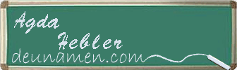 Agda Hebler Visitenkarte